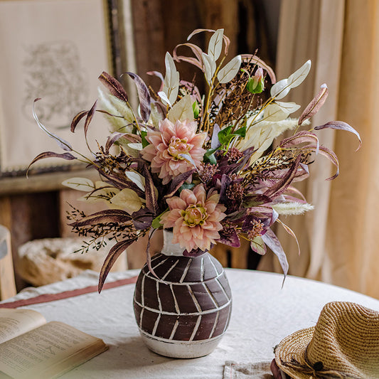 Dahlia Faux Floral Arrangement