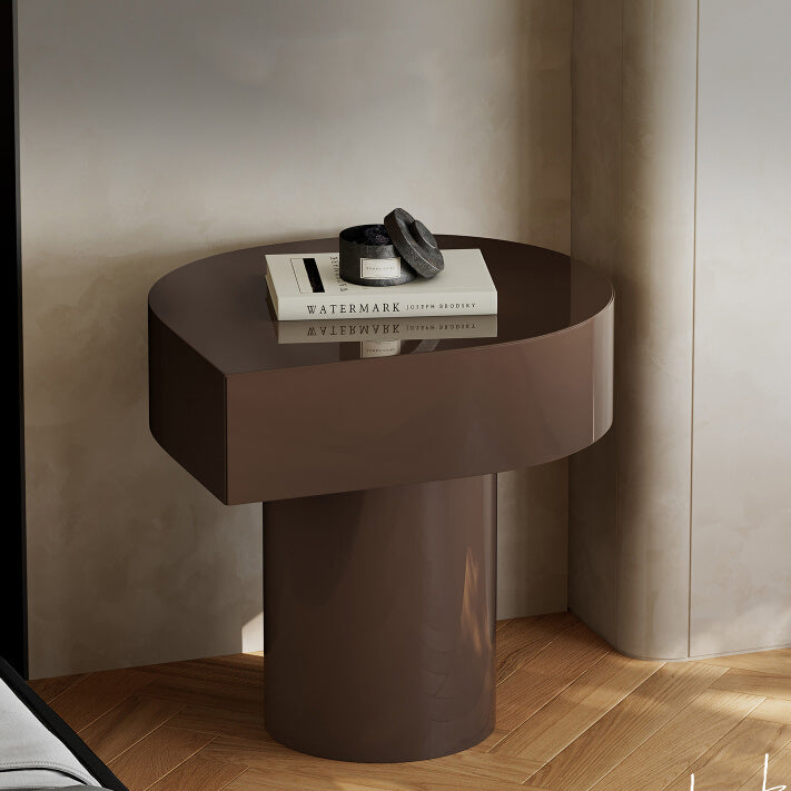 Modern High-Gloss Lacquer Nightstand | Sleek Bedroom Essential