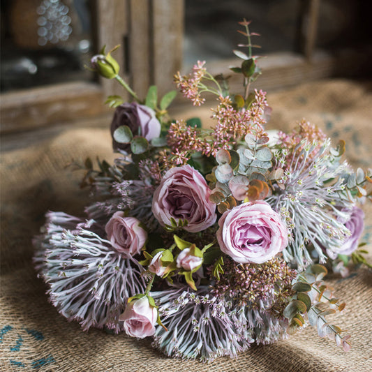 Charming Faux Rose & Protea Arrangement