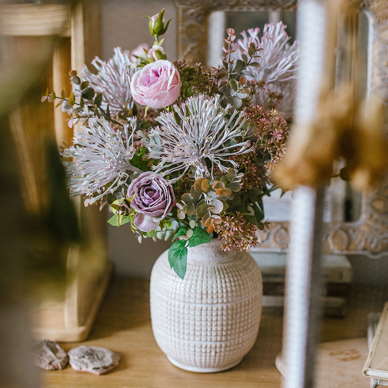 Charming Faux Rose & Protea Arrangement