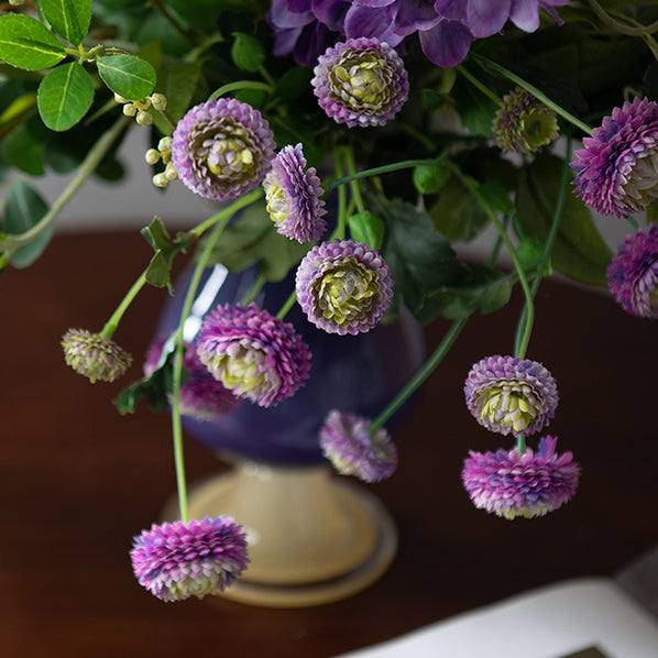 Elegant Faux Purple Bloom Arrangement