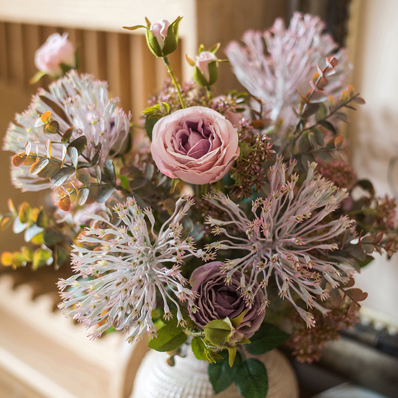 Charming Faux Rose & Protea Arrangement