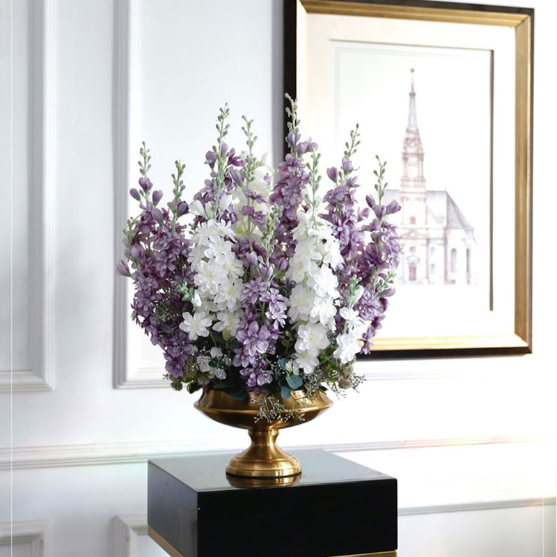 Faux Lilac Floral Centerpiece