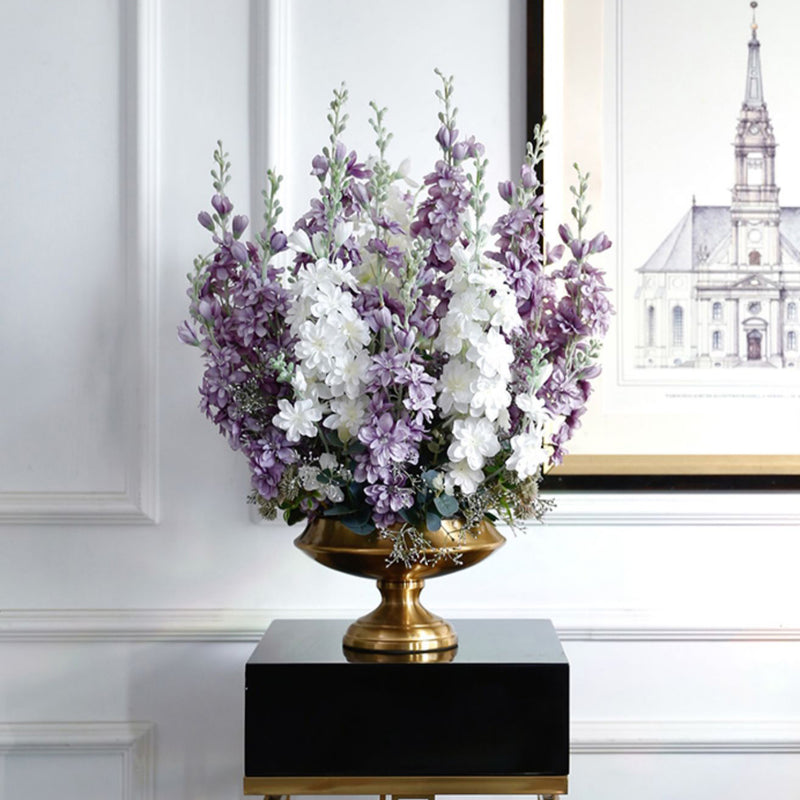 Faux Lilac Floral Centerpiece