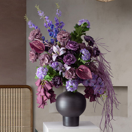 Luxurious Purple Faux Floral Arrangement