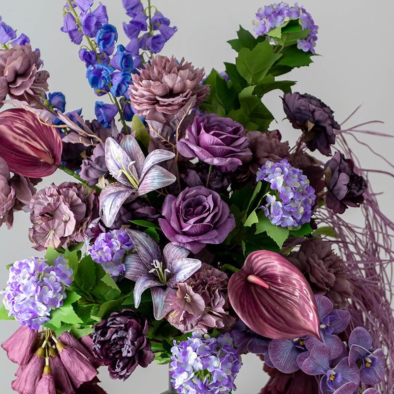 Luxurious Purple Faux Floral Arrangement