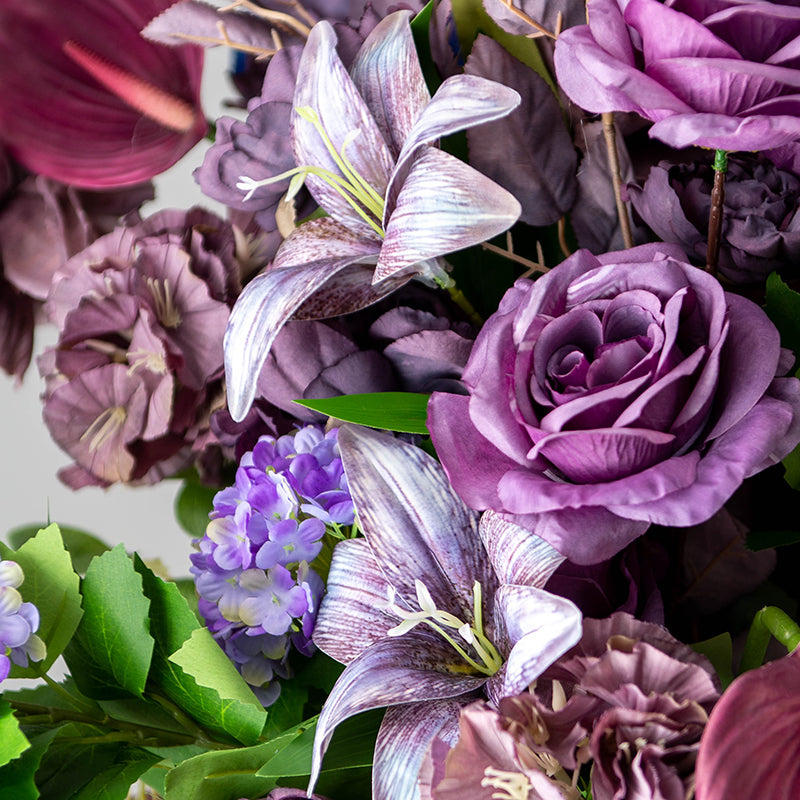 Luxurious Purple Faux Floral Arrangement