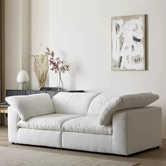 Cloud-Inspired White Sofa | Ultimate Comfort for Minimalist Interiors