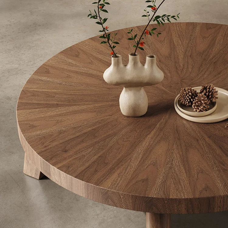 Modern Wooden Coffee Table with Marble Accent | A Fusion of Elegance and Functionality