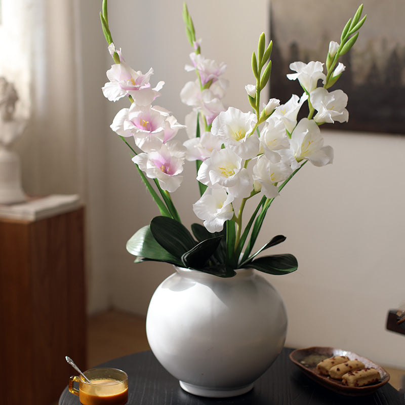 Graceful White Gladiolus Arrangement